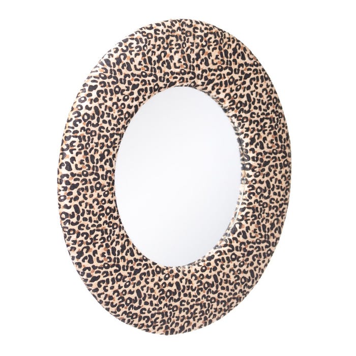 Espejo Leopardo Dm-Tejido Decoración 48 X 2 X 48 Cm