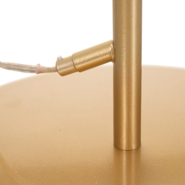 Lámpara Suelo Oro-Blanco Metal-Cristal 40 X 40 X 144 Cm