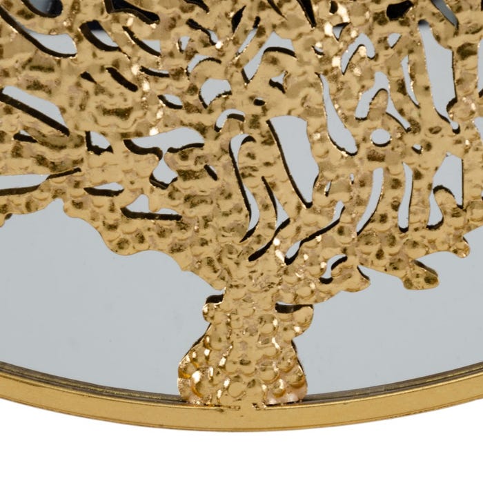 Espejo Coral Oro Metal / Cristal 70 X 3,50 X 70 Cm
