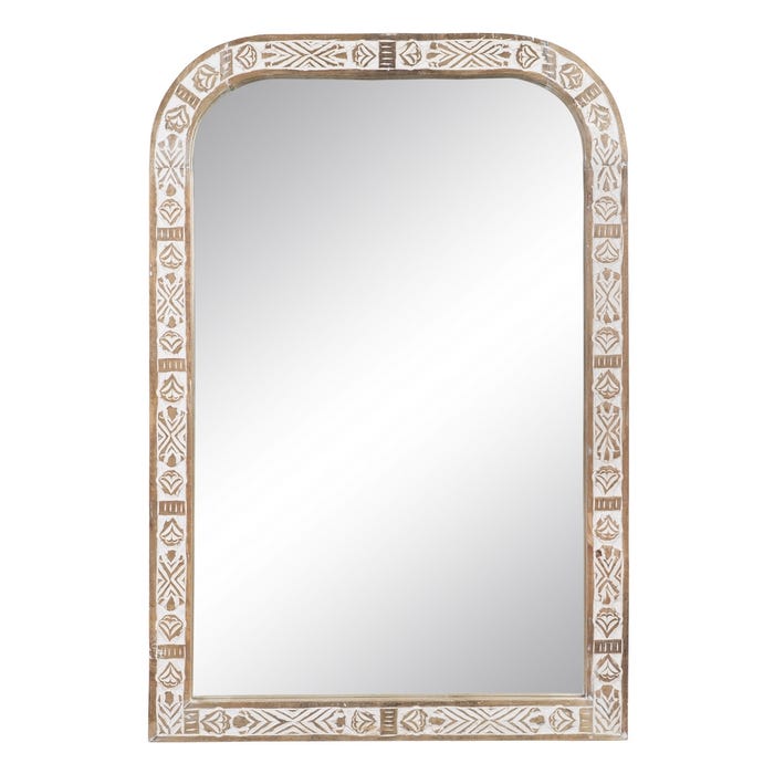 Espejo Pared Blanco Rozado Madera 91,50 X 4 X 137 Cm