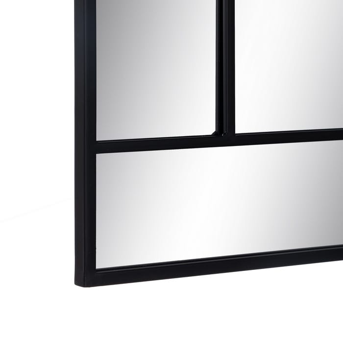 Espejo Negro Metal-Cristal Decoración 60 X 2 X 90 Cm