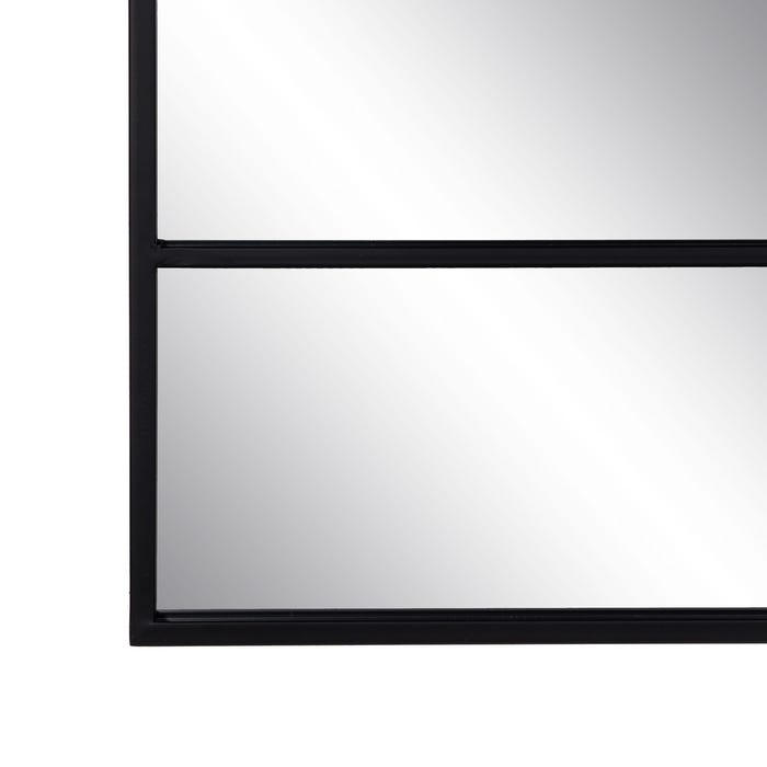 Espejo Negro Metal-Cristal Decoración 90 X 2 X 90 Cm