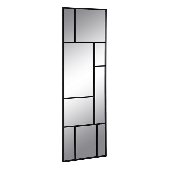 Espejo Negro Metal-Cristal Decoración 50 X 2 X 150 Cm