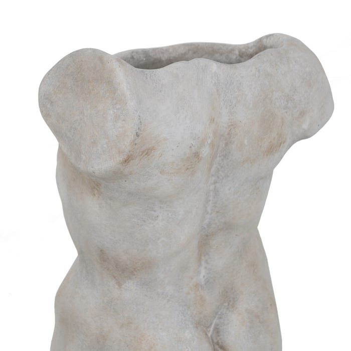 Macetero Busto Gris Cemento Decoración 20,50 X 13 X 29 Cm