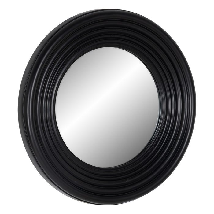Espejo Marco Negro Madera De Pino 78 X 78 Cm