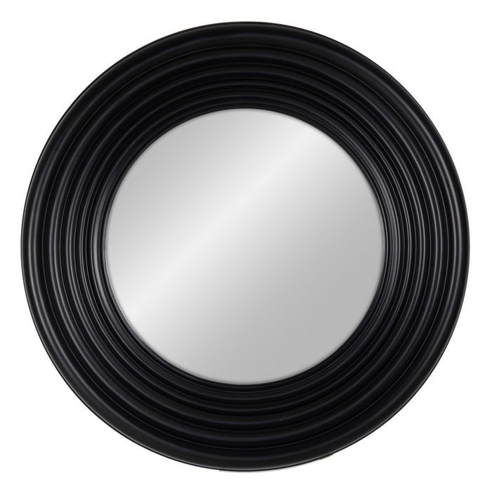 Espejo Marco Negro Madera De Pino 78 X 78 Cm