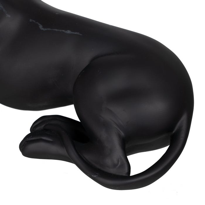 Figura Perro Negro Poliresina Decoración 37,50 X 13,50 X 22