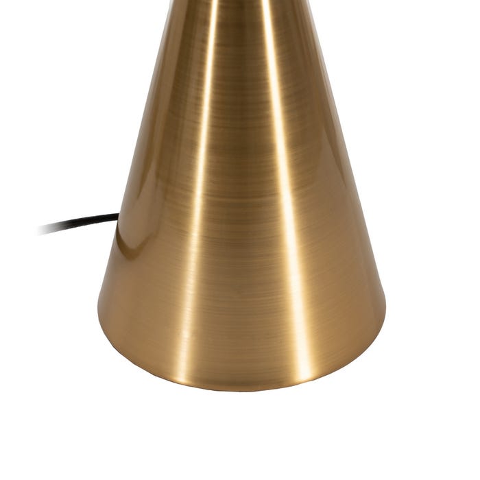 Lámpara Mesa Oro Metal-Cristal 25 X 25 X 37 Cm