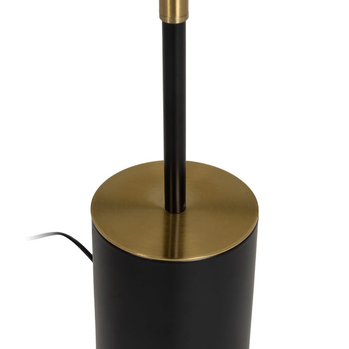 Lámpara Suelo Oro-Negro Metal 28 X 28 X 157 Cm