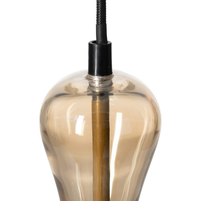 Lámpara Techo Caramelo Metal-Cristal 25,50 X 25,50 X 32 Cm