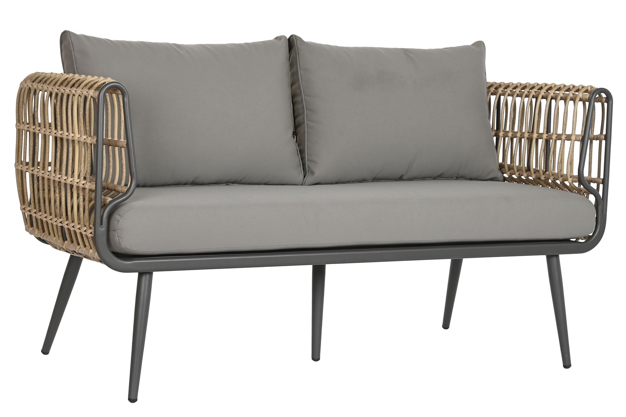 Sofa Set 4 Ratan Sintetico Aluminio 144X67X74