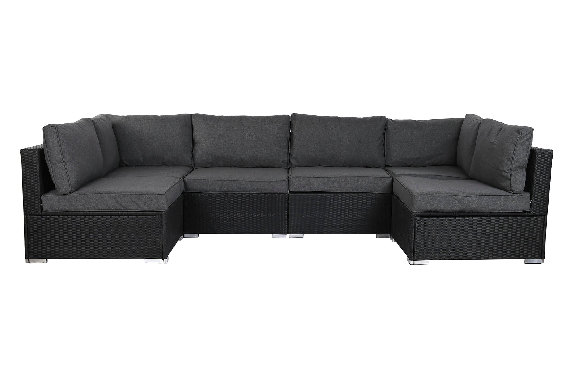 Sofa Set 7 Acero Poliester 300X150X67 Gris