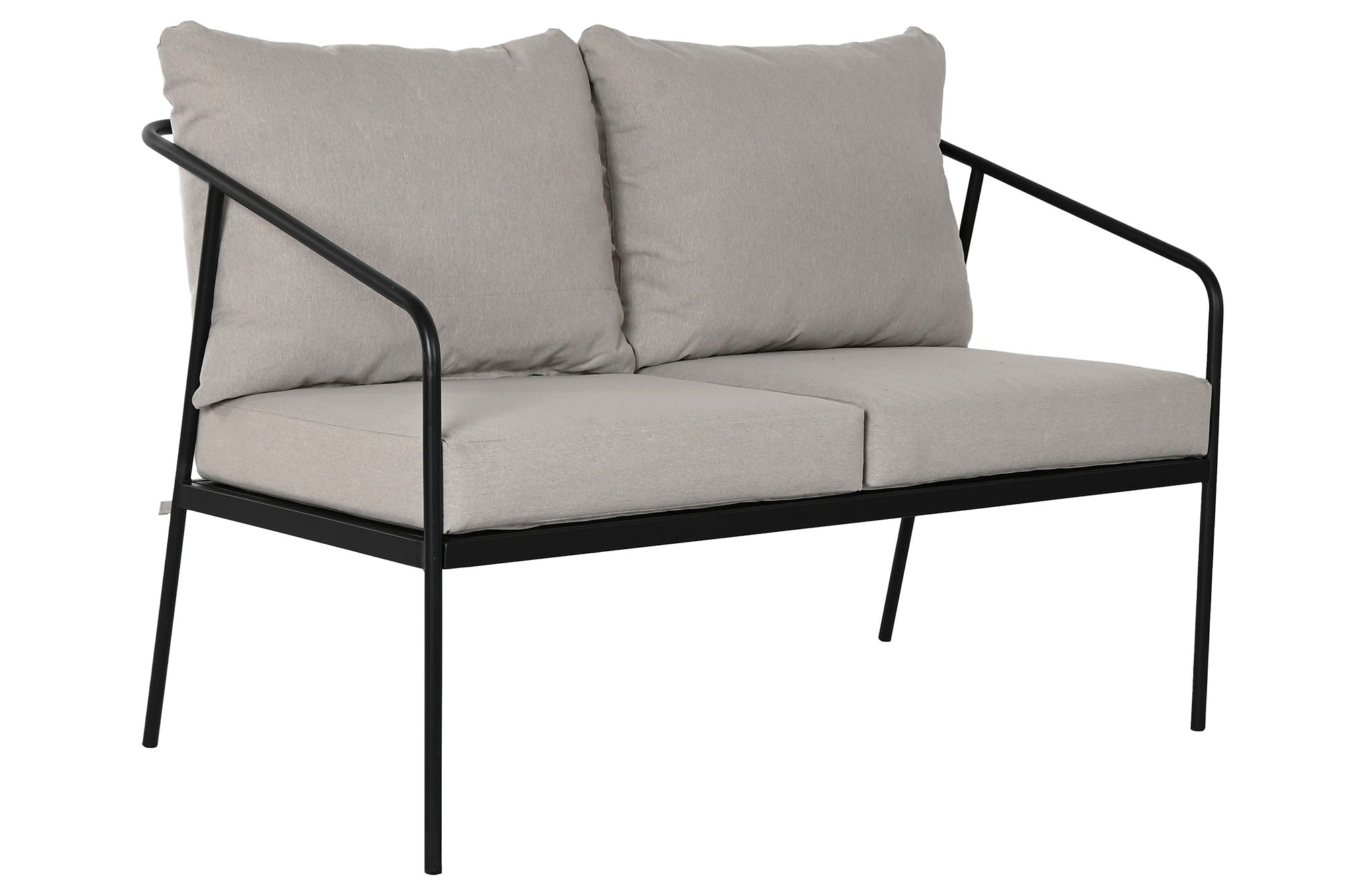 Sofa Set 5 Acero Poliester 121X70X75 Negro