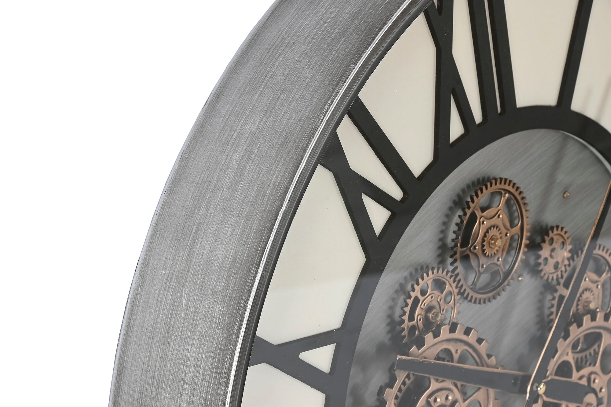 Reloj Pared Metal Cristal 60X8X60 Movimiento Negro