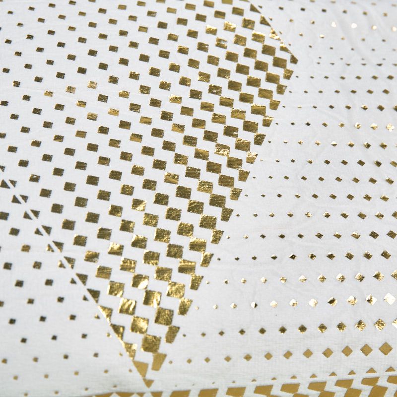 Camino 33*180 beige print geometrico dorado
