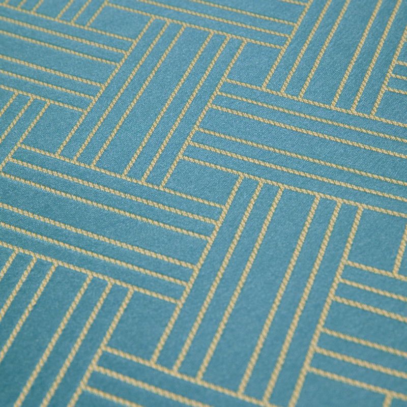 Camino mesa 30*180 azul fondo beige entrelazado