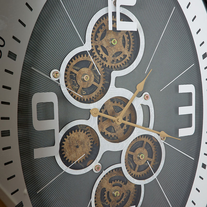 Reloj 60*80*10 c/mov oval marco espejo numeros