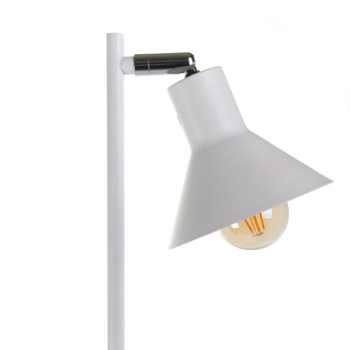 Lámpara Suelo Blanco Metal Iluminación 15,50 X 15,50 X 143 C