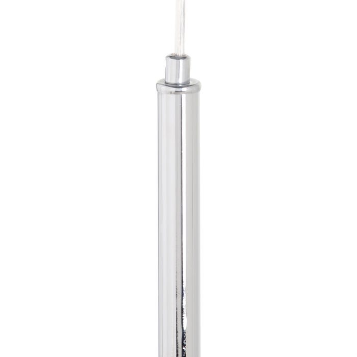 Lámpara Techo Gris Metal-Cristal 16 X 16 X 50 Cm