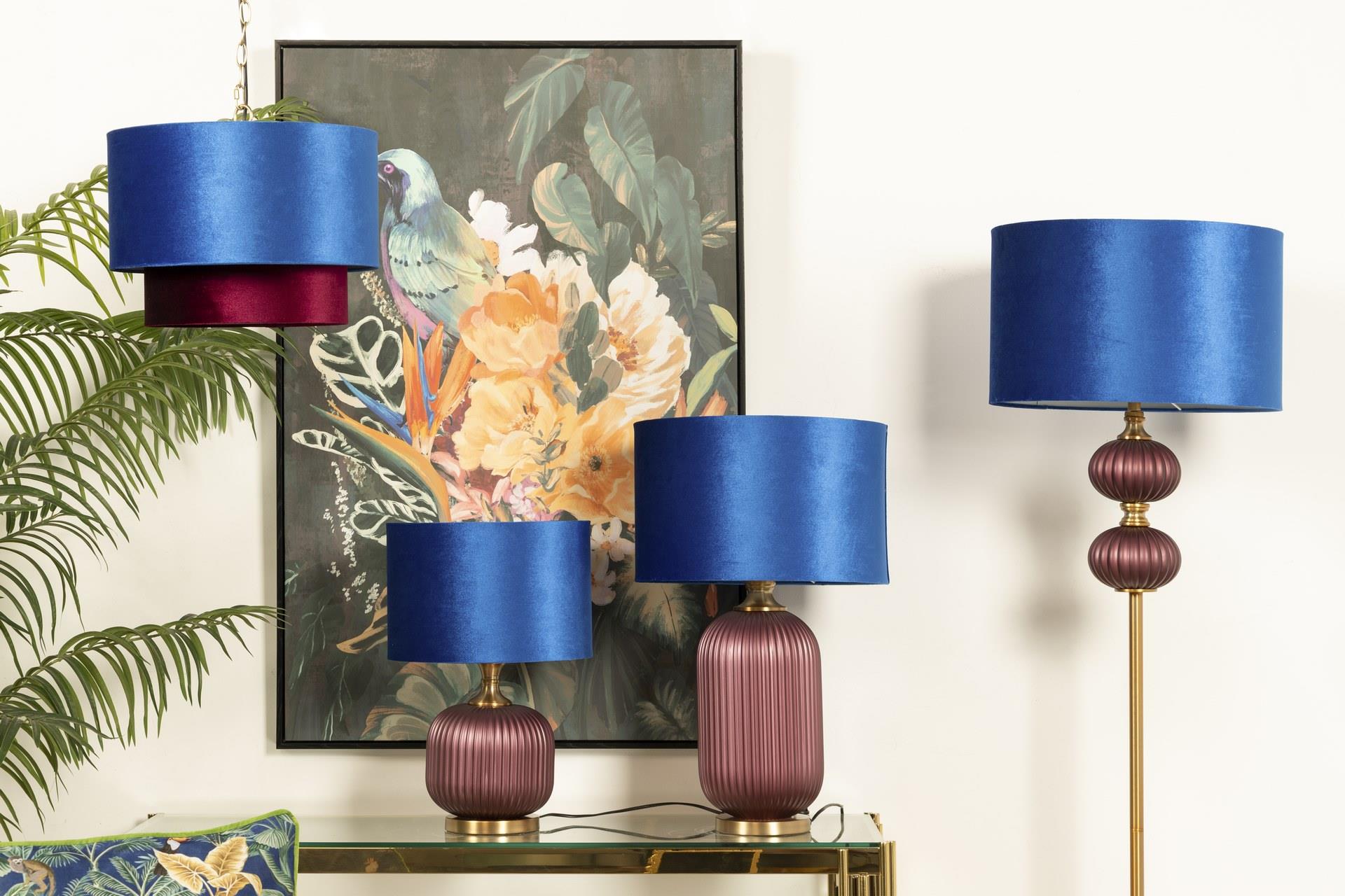 LAMPARA DE TECHO METAL-POLIESTER 45x45x149 CM