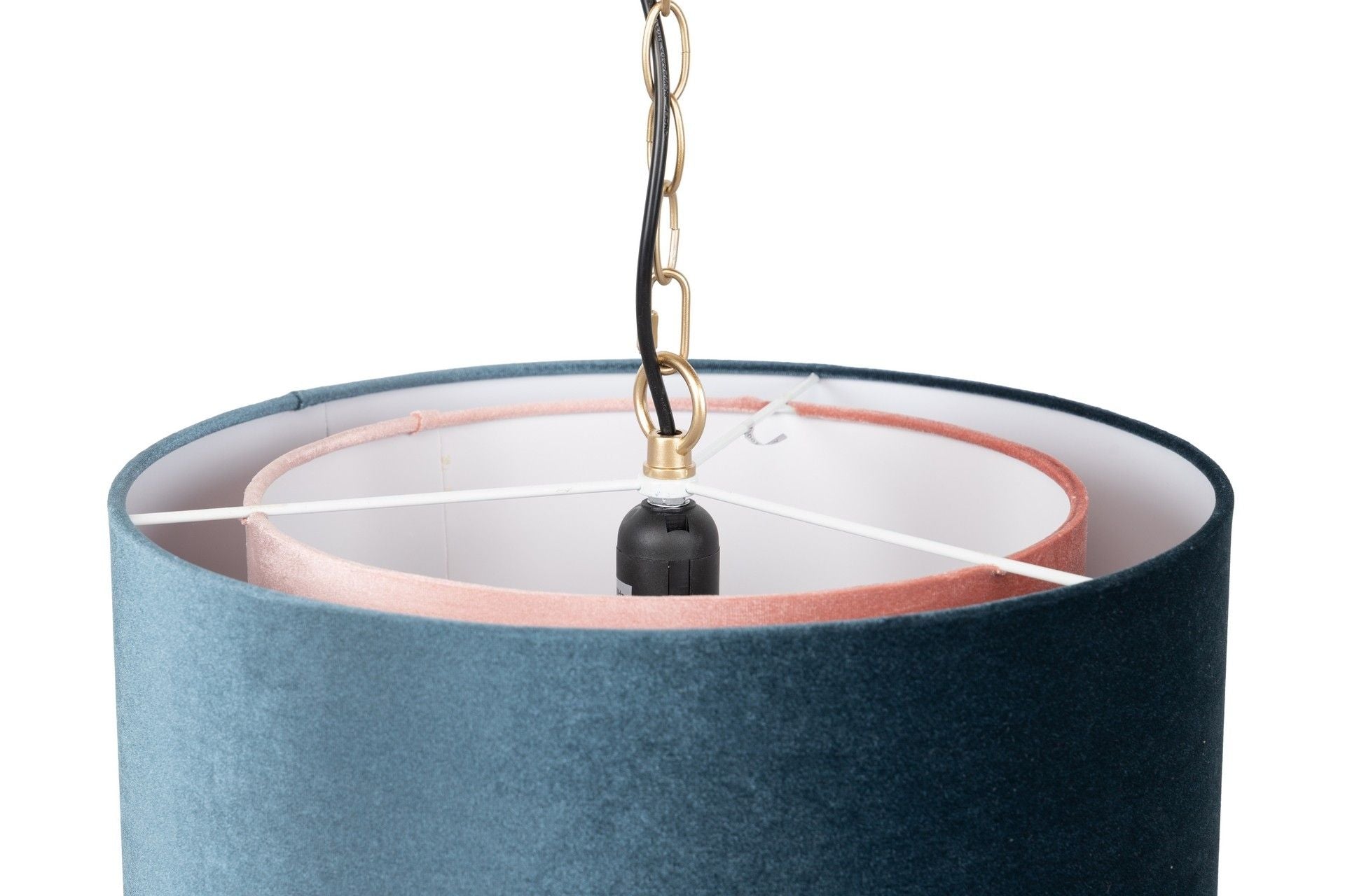 LAMPARA DE TECHO METAL-POLIESTER 45x45x149 CM