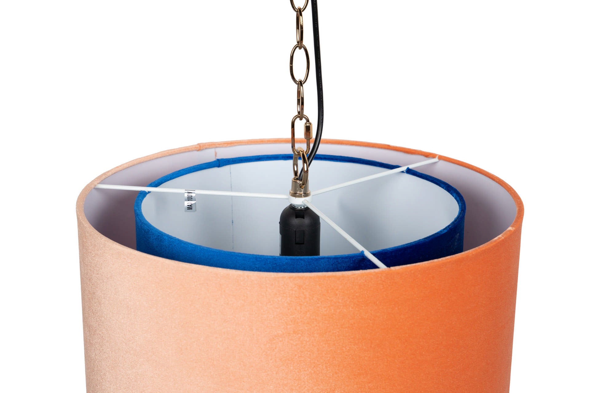 LAMPARA DE TECHO METAL-POLIESTER 45x45x149 CM