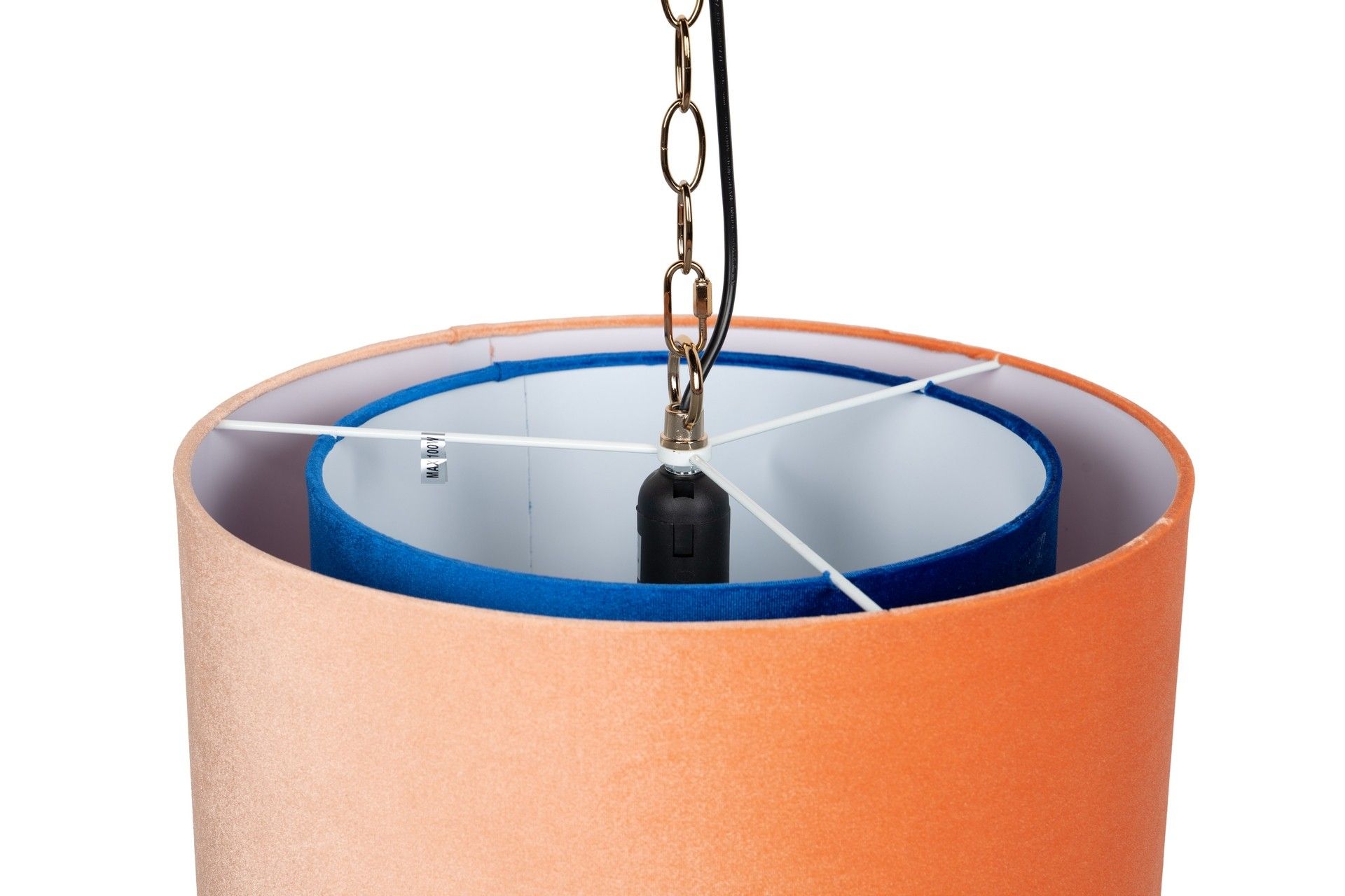 LAMPARA DE TECHO METAL-POLIESTER 45x45x149 CM