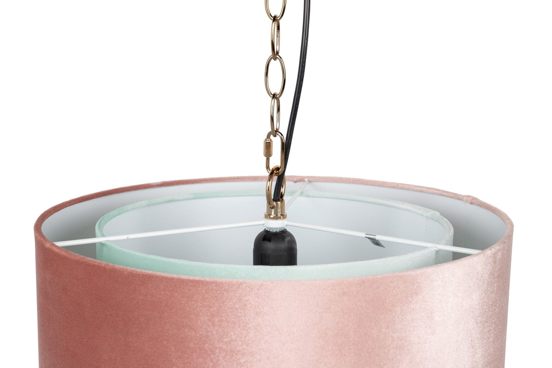 LAMPARA DE TECHO METAL-POLIESTER 45x45x149 CM