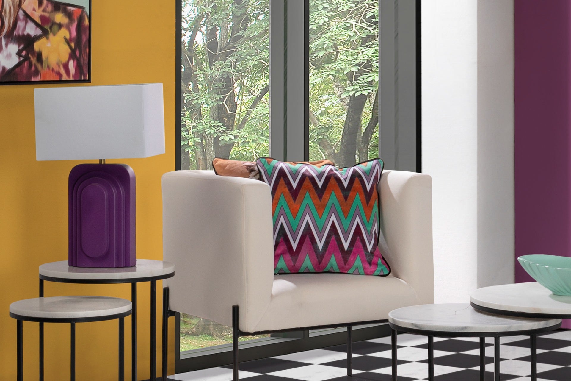 CANDEEIRO DE MESA DE POLIRESINA 33x23x41 CM