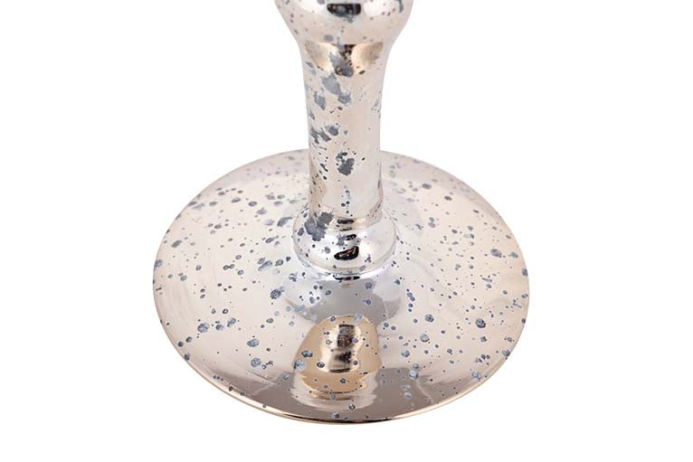 SILVER WHITE GLASS CANDY BOX 13.3x12.5x49 CM