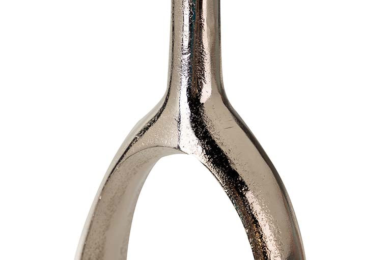 SILVER ALUMINUM VASE 23x11x55 CM
