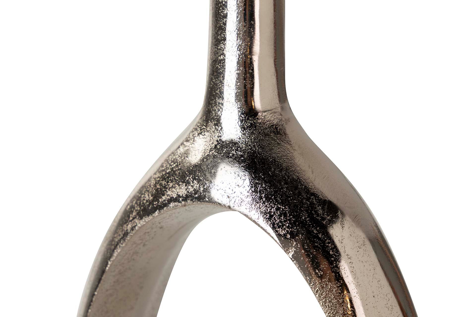 SILVER ALUMINUM VASE 27x14x75 CM