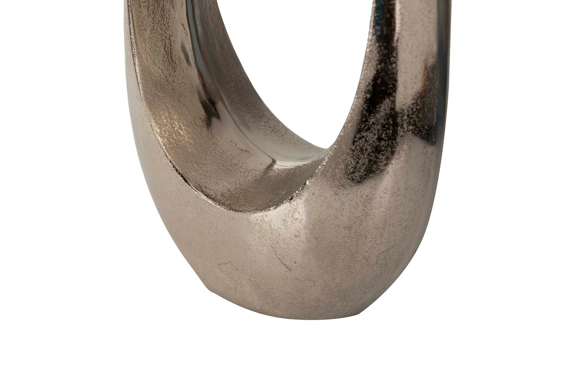 SILVER ALUMINUM VASE 27x14x75 CM