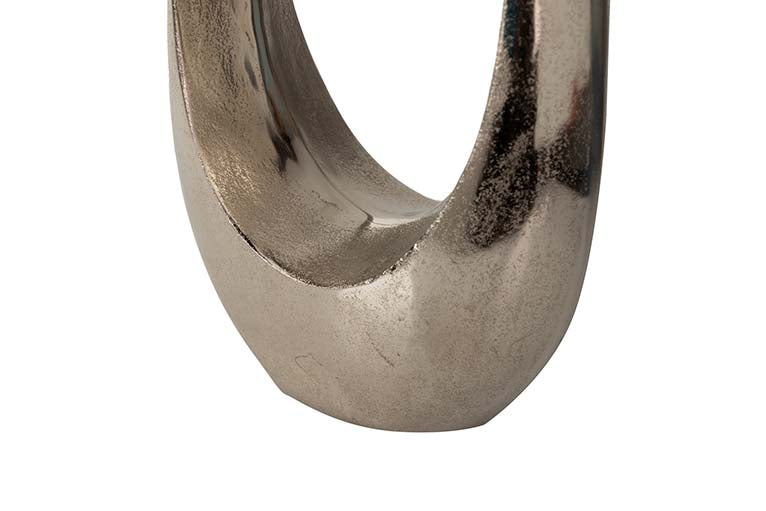 JARRON ALUMINIO PLATEADO 27x14x75 CM