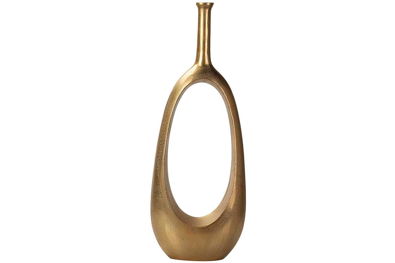 JARRON ALUMINIO DORADO 27x14x75 CM