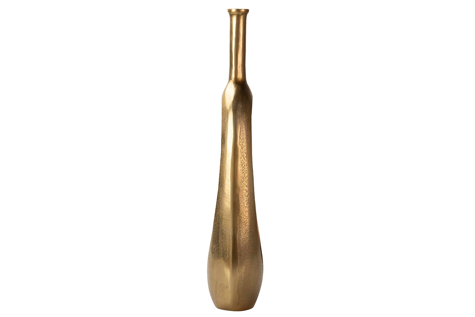 GOLD ALUMINUM VASE 27x14x75 CM