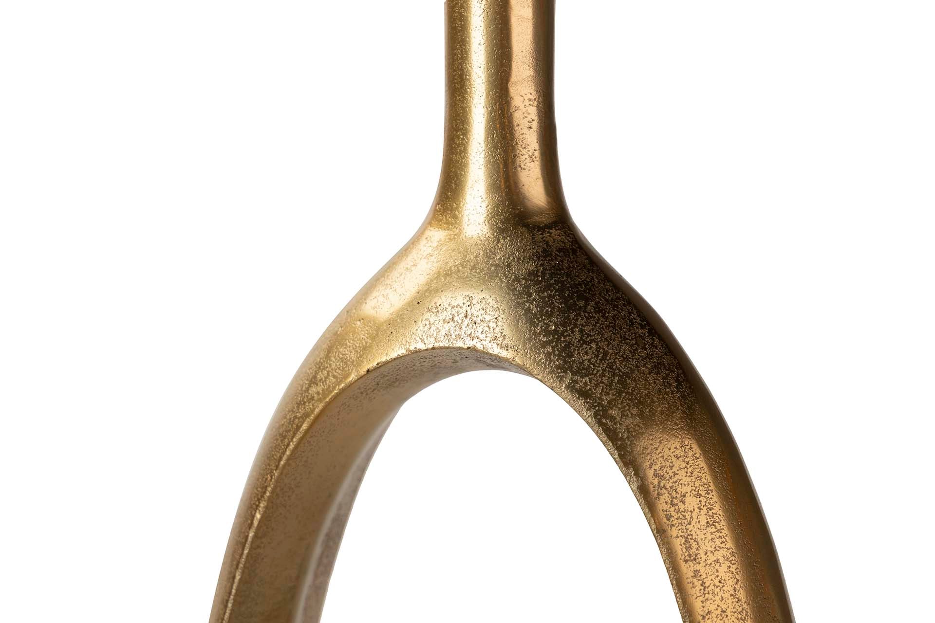 GOLD ALUMINUM VASE 27x14x75 CM