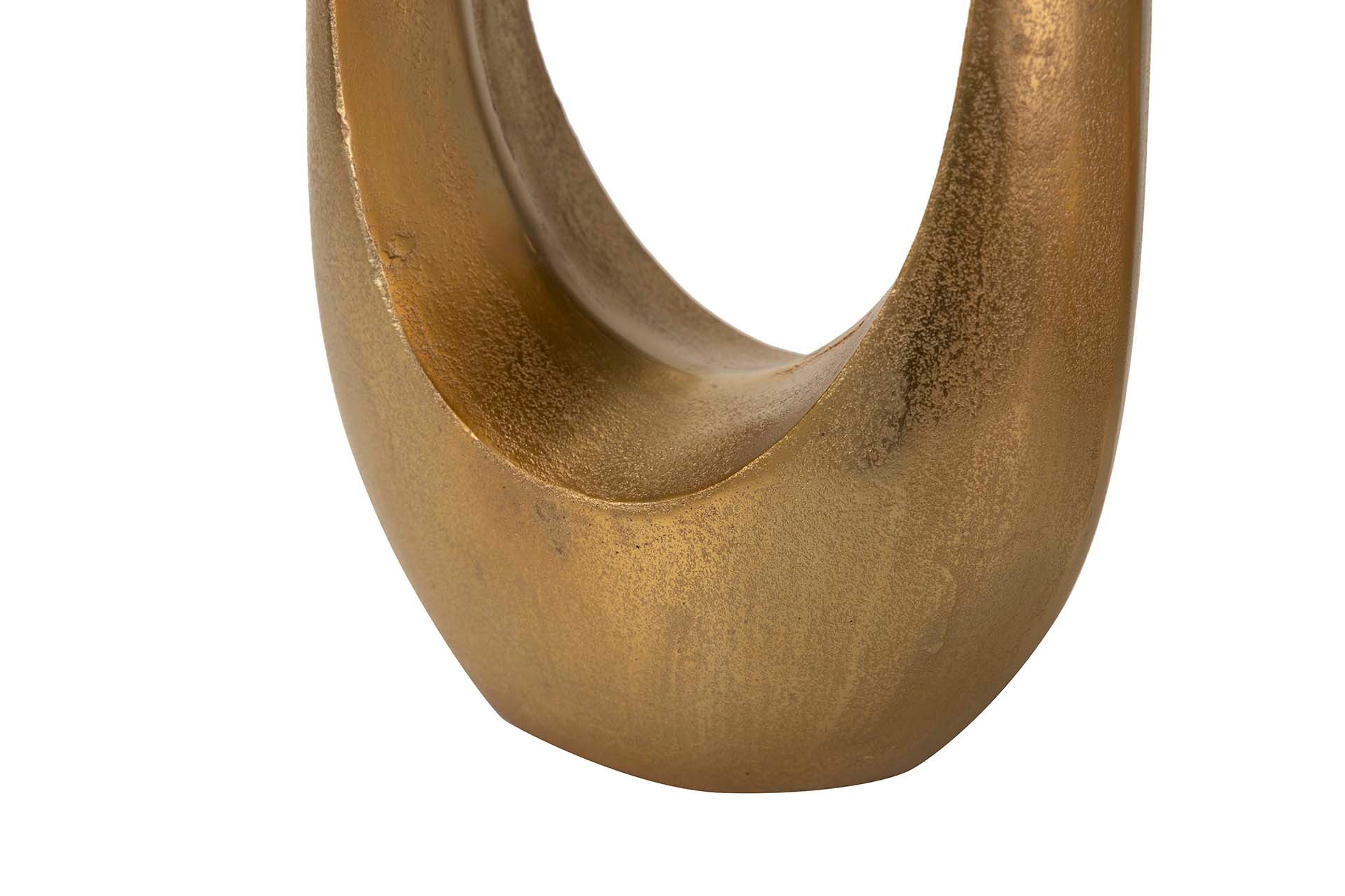 GOLD ALUMINUM VASE 27x14x75 CM