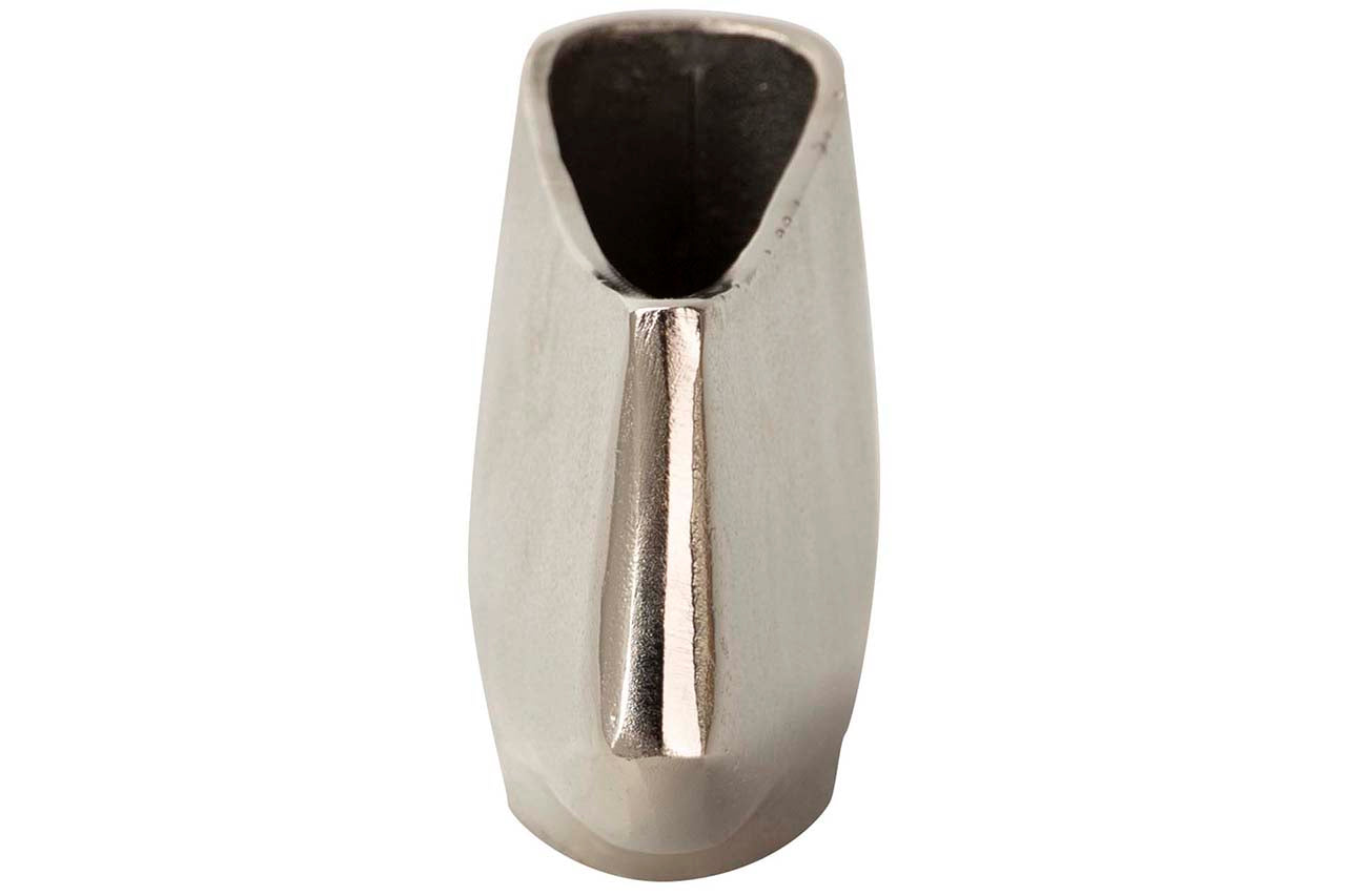 JARRON ALUMINIO PLATEADO 26x7x12 CM