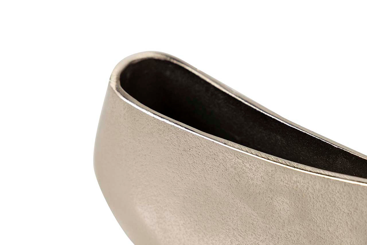 SILVER ALUMINUM VASE 26x7x12 CM