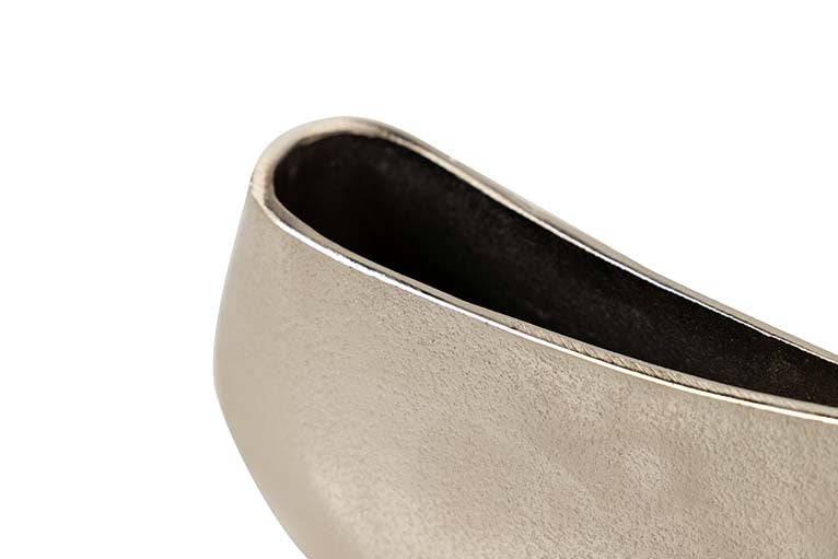 JARRON ALUMINIO PLATEADO 26x7x12 CM