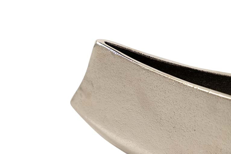 JARRON ALUMINIO PLATEADO 26x7x12 CM