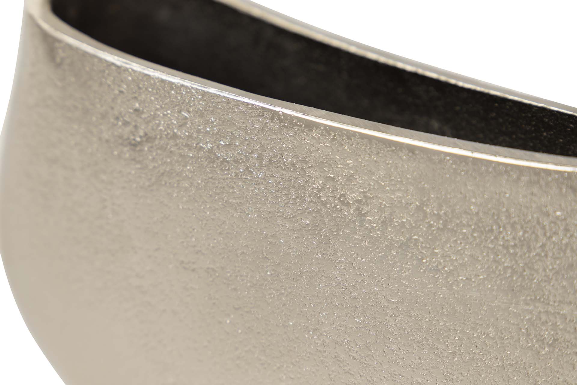 SILVER ALUMINUM VASE 26x7x12 CM