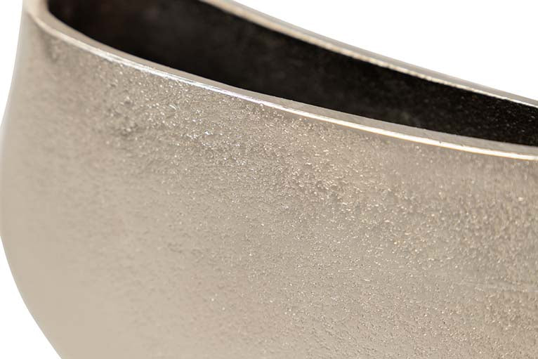 SILVER ALUMINUM VASE 26x7x12 CM