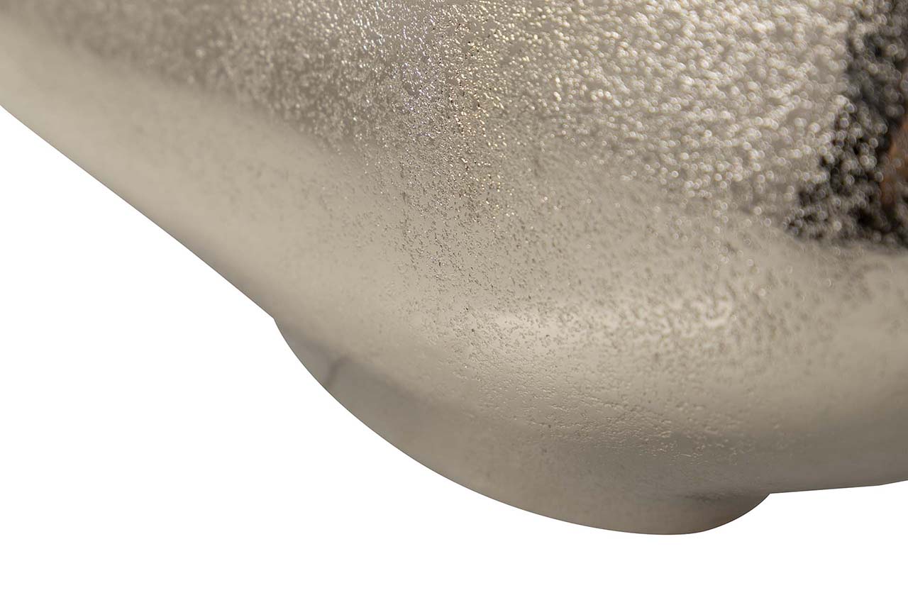 SILVER ALUMINUM VASE 35x11x17 CM