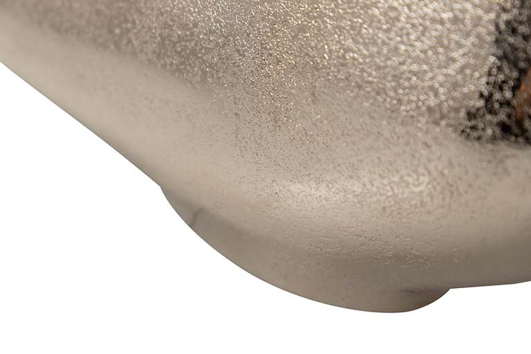 SILVER ALUMINUM VASE 35x11x17 CM