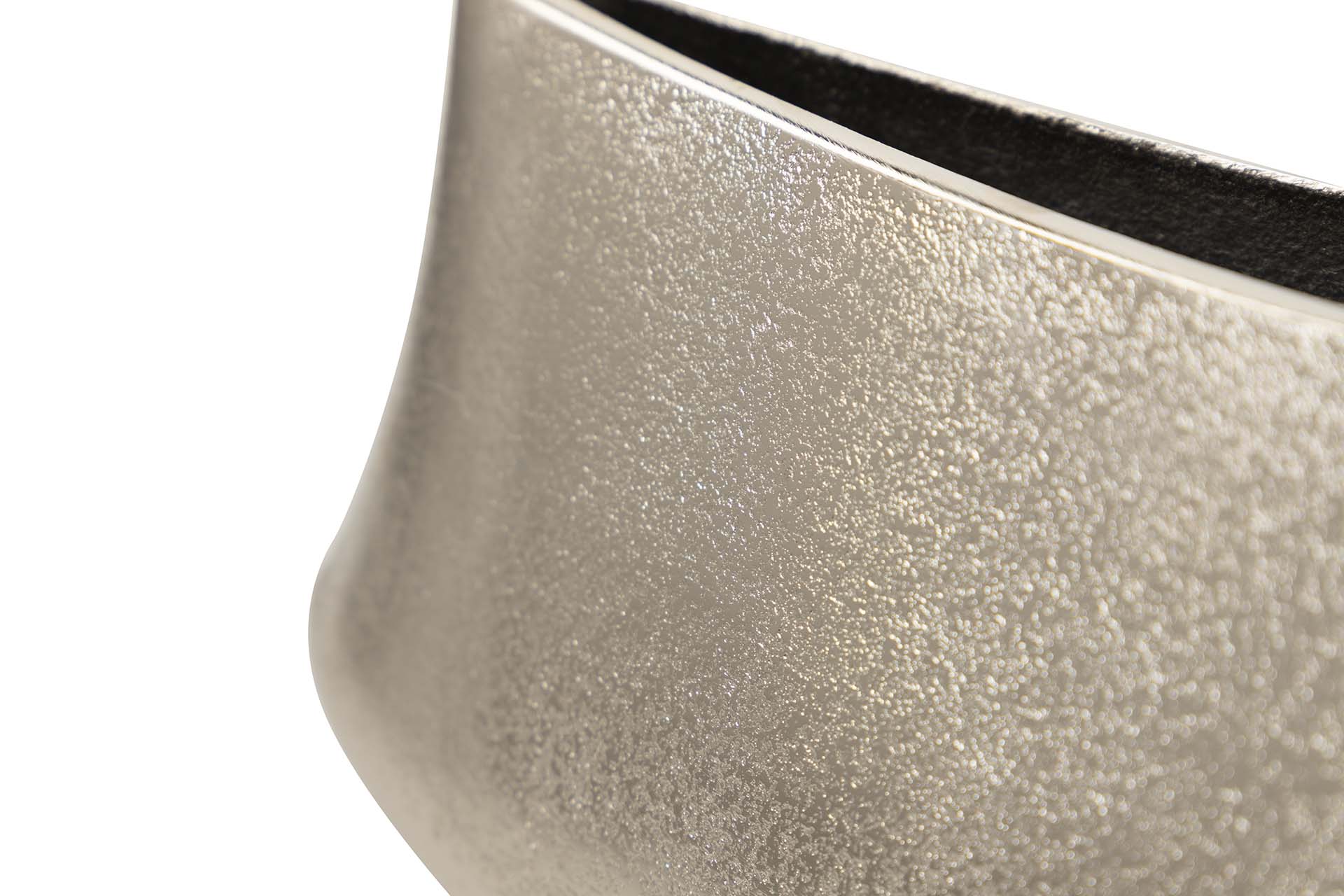 SILVER ALUMINUM VASE 35x11x17 CM