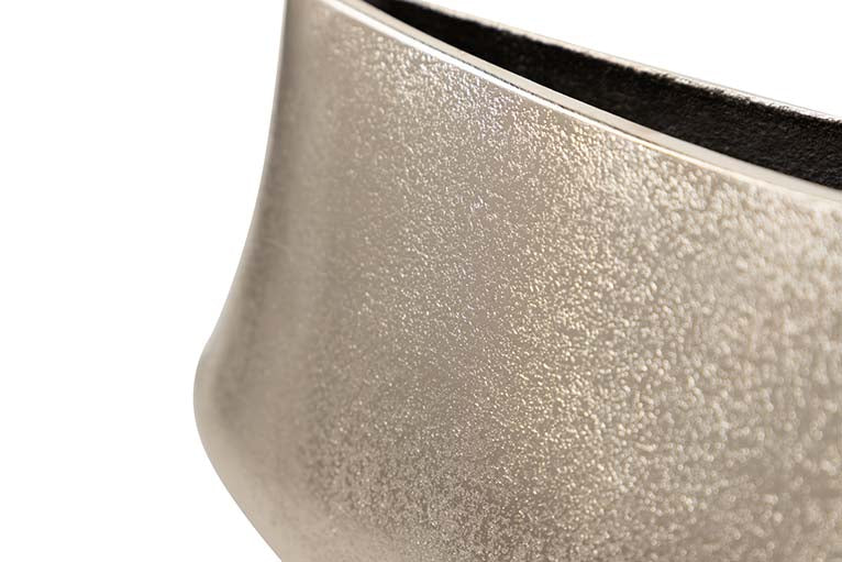 SILVER ALUMINUM VASE 35x11x17 CM