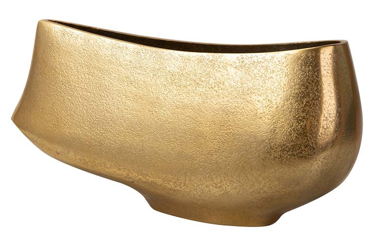 JARRON ALUMINIO DORADO 35X10X17 CM