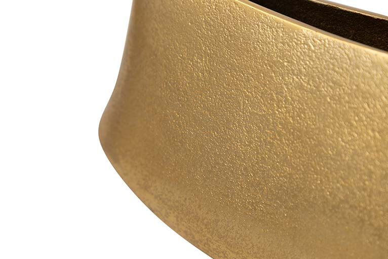 JARRON ALUMINIO DORADO 35X10X17 CM